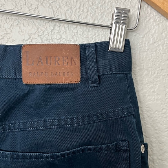 Lauren Ralph Lauren Dark Navy Cotton Flat Front Pants size S 10 - Picture 4 of 4